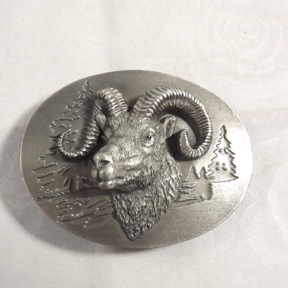 Siskiyou Ram Head Belt Buckle, 1992 - Picture 2 of 11